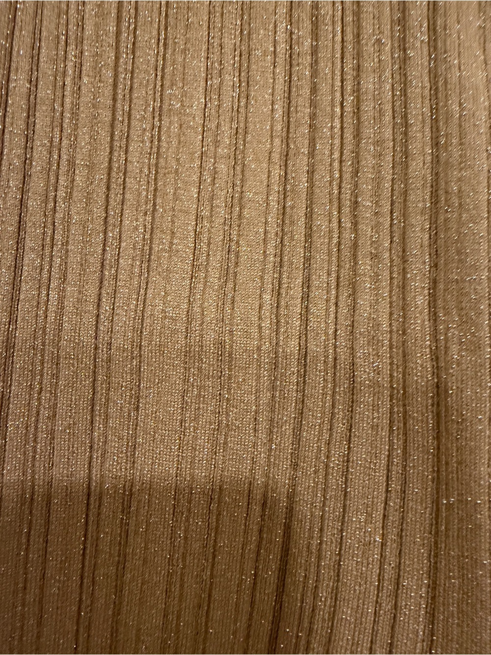 Madewell Metallic Gold Ribbed High Neck Tank Top - Picture 2 of 4